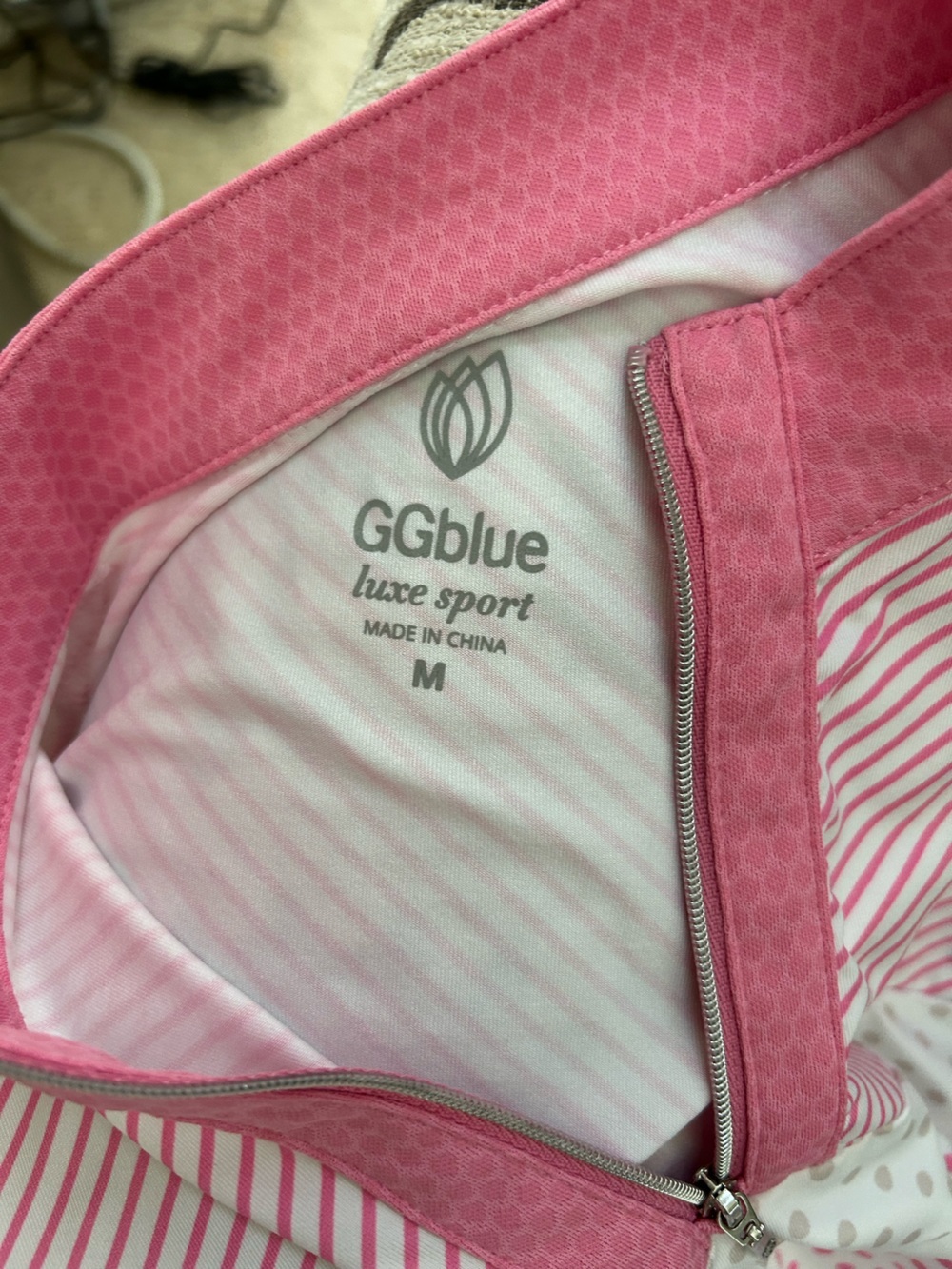 GGBlue Pink Polka Dot Sleeveless Golf/Tennis Polo - Picture 6 of 7